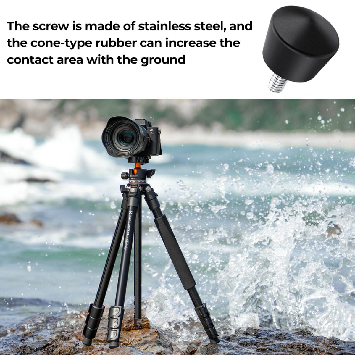 K&F Replacement Tripod Feet 3 Pack with Wide Compatibility KF31.050