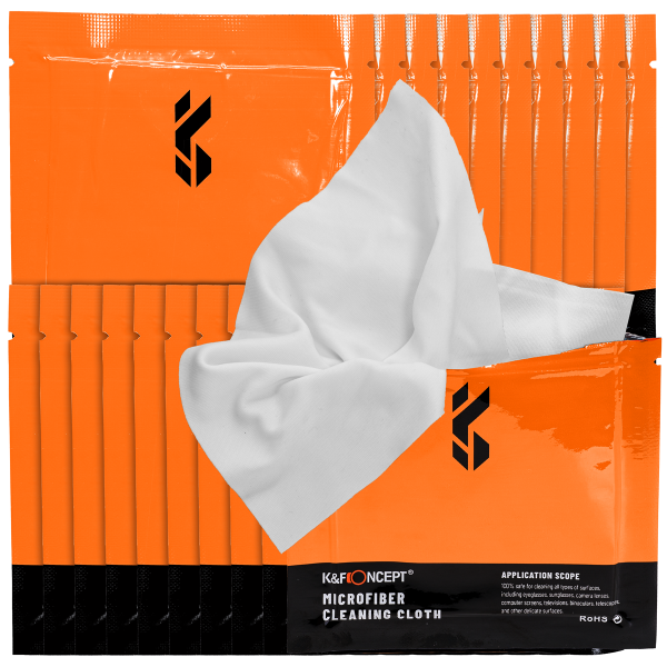 K&F 20 Pack of Microfiber Cleaning Cloths measuring 15x15cm | SKU.1615