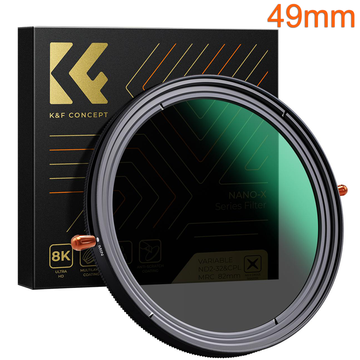 Filtro ND Variabile B+W ND2-32 (49 Mm) – MRC Nano, 16x Coated, Regolazione 1-5 Stop, Senza Vignettatura, Prodotto In Germania