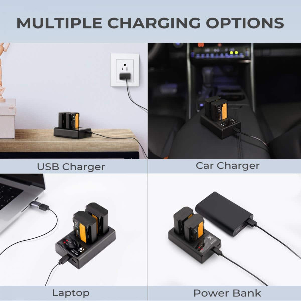 K&F Dual Charger for Sony NP-FZ100 batteries | KF28.0010 - Image 5