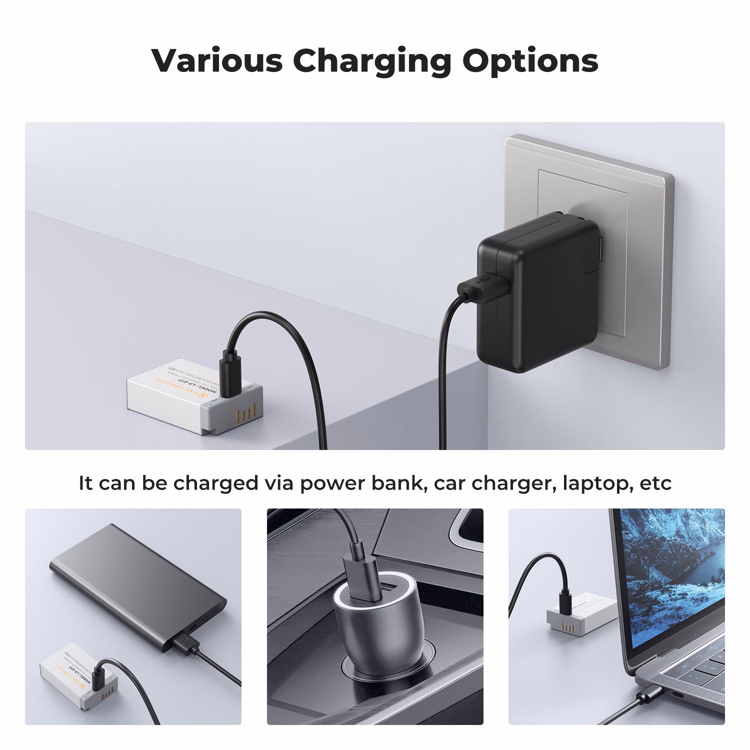 K&F 2 Pack Canon LP-E17 Compatible Batteries with USB-C Charging Port - Image 5