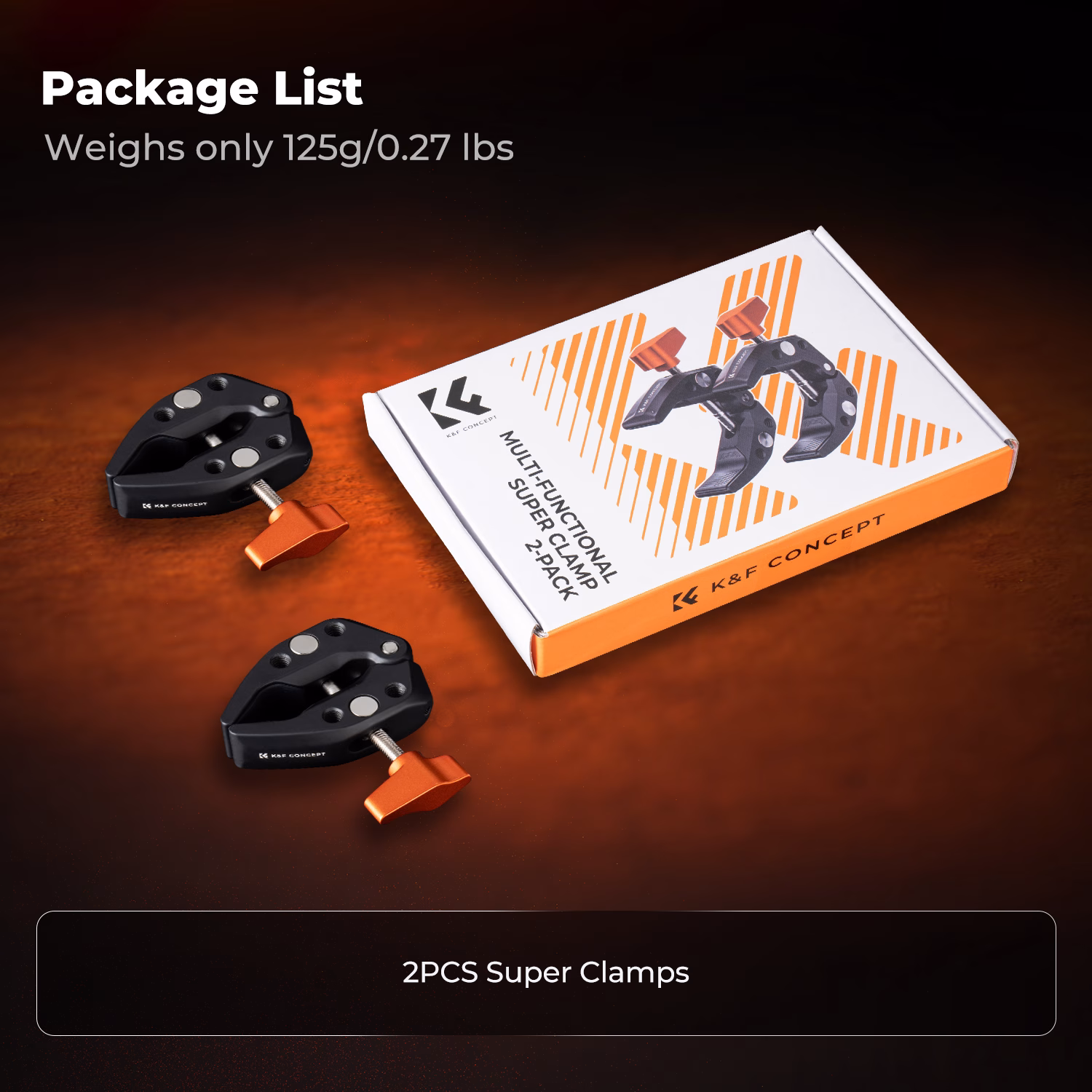 K&F 2 Pack Mini Super Clamp Ms15 with a Jaw Opening of 60mm | KF31.081S1 - Image 7