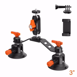 K&F 3" Dual Suction Mount Kit with Three Mounting Accessories | KF31.135S1