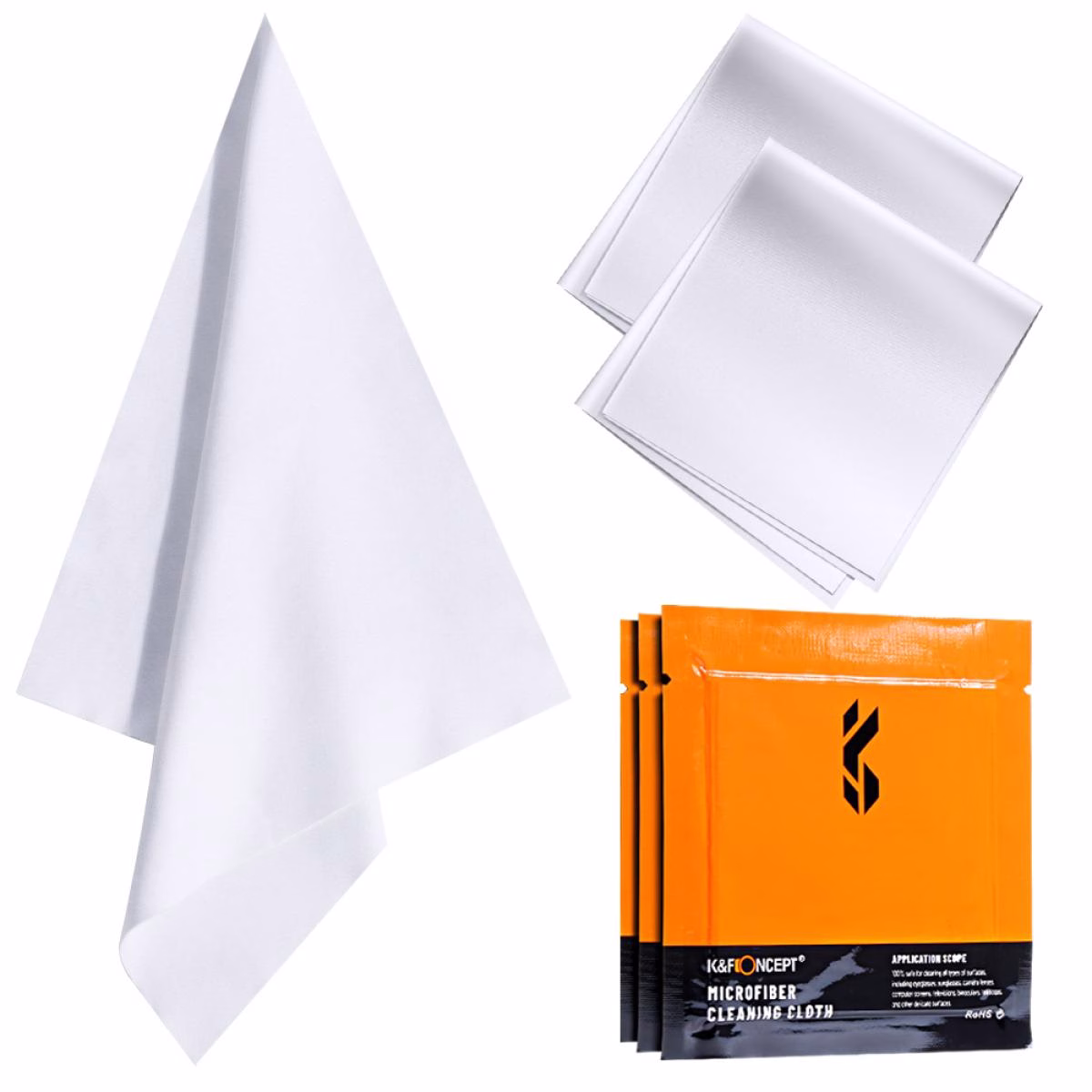 K&F 3 Pack of Microfiber Cleaning Cloths measuring 15×15cm | SKU.1683