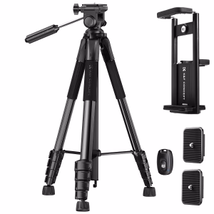 K&F Classic-Vlogger Tripod with Phone or Tablet Mounting Bracket | KF09.126