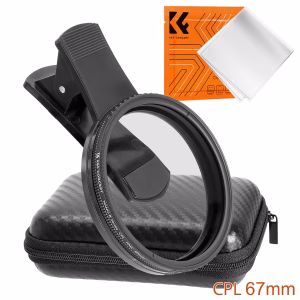 K&F Clip-On 67mm Circular Polariser Filter for Mobile Phones | KF01.2902V2