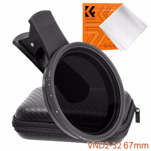 K&F Clip-On 67mm Variable ND2–32 Filter for Mobile Phones | KF01.2901V2