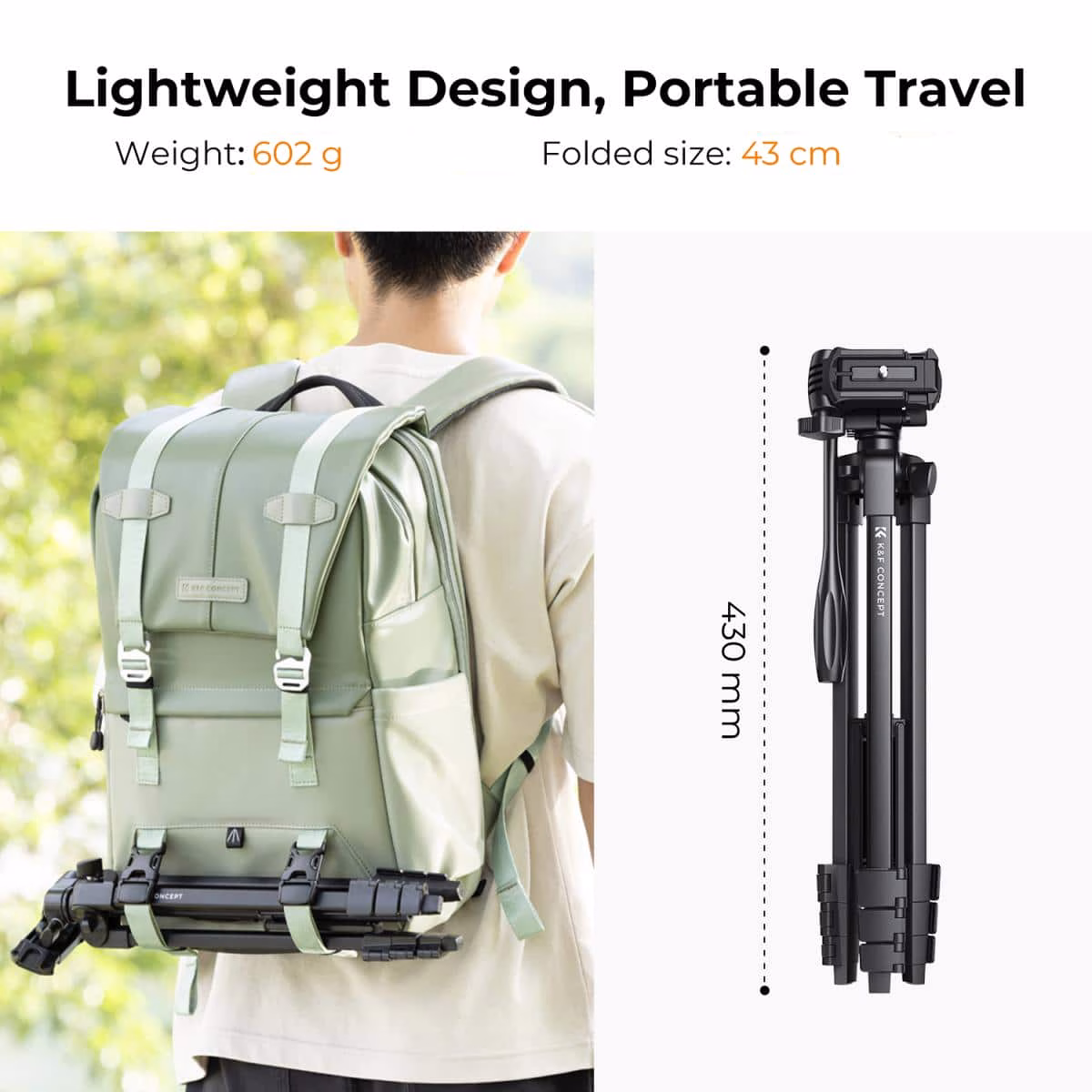 K&F Compact-Vlogger Tripod which Includes Remote and Phone Mount | KF09.125 - Image 6