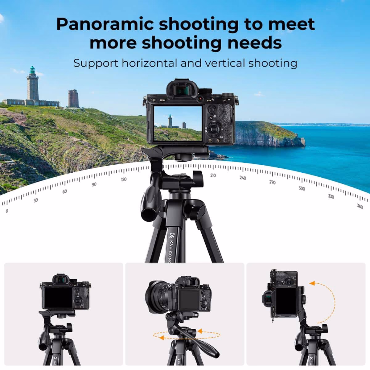 K&F Compact-Vlogger Tripod which Includes Remote and Phone Mount | KF09.125 - Image 7