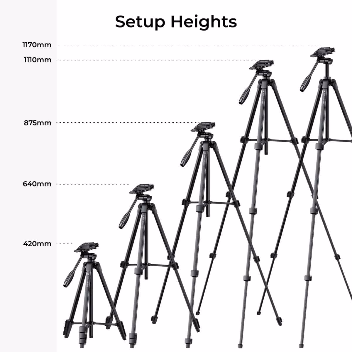 K&F Compact-Vlogger Tripod which Includes Remote and Phone Mount | KF09.125 - Image 4
