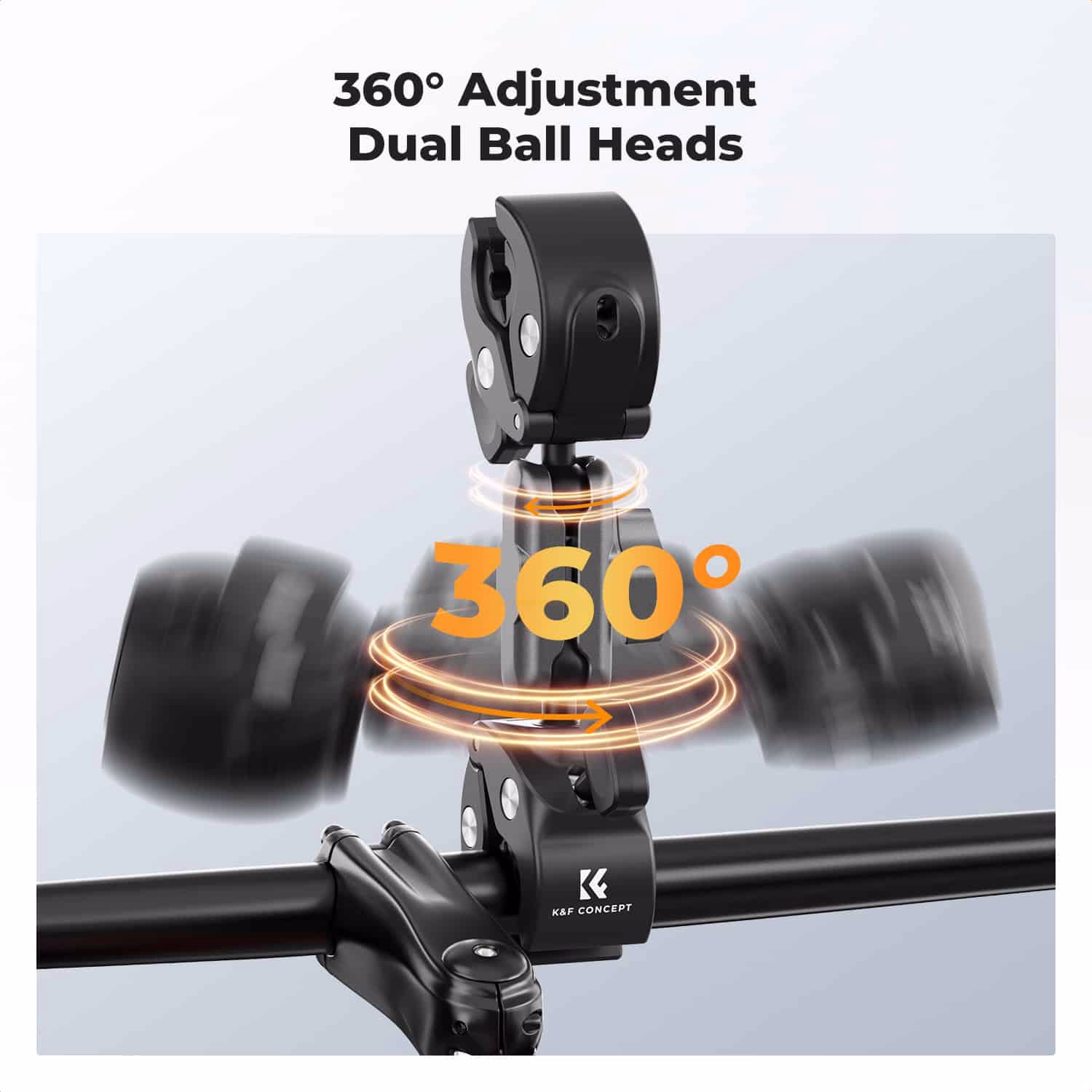 K&F Dual Pole Clamp with Magic Arm Joint a Mounting Solution | KF31.204S2 - Image 6