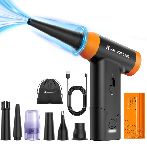 K&F Electric Air Blower and Vacuum with 6 Cleaning Nozzles | SKU.2318