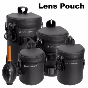 K&F Camera Lens Pouch, Weatherproof with Blower Bulb