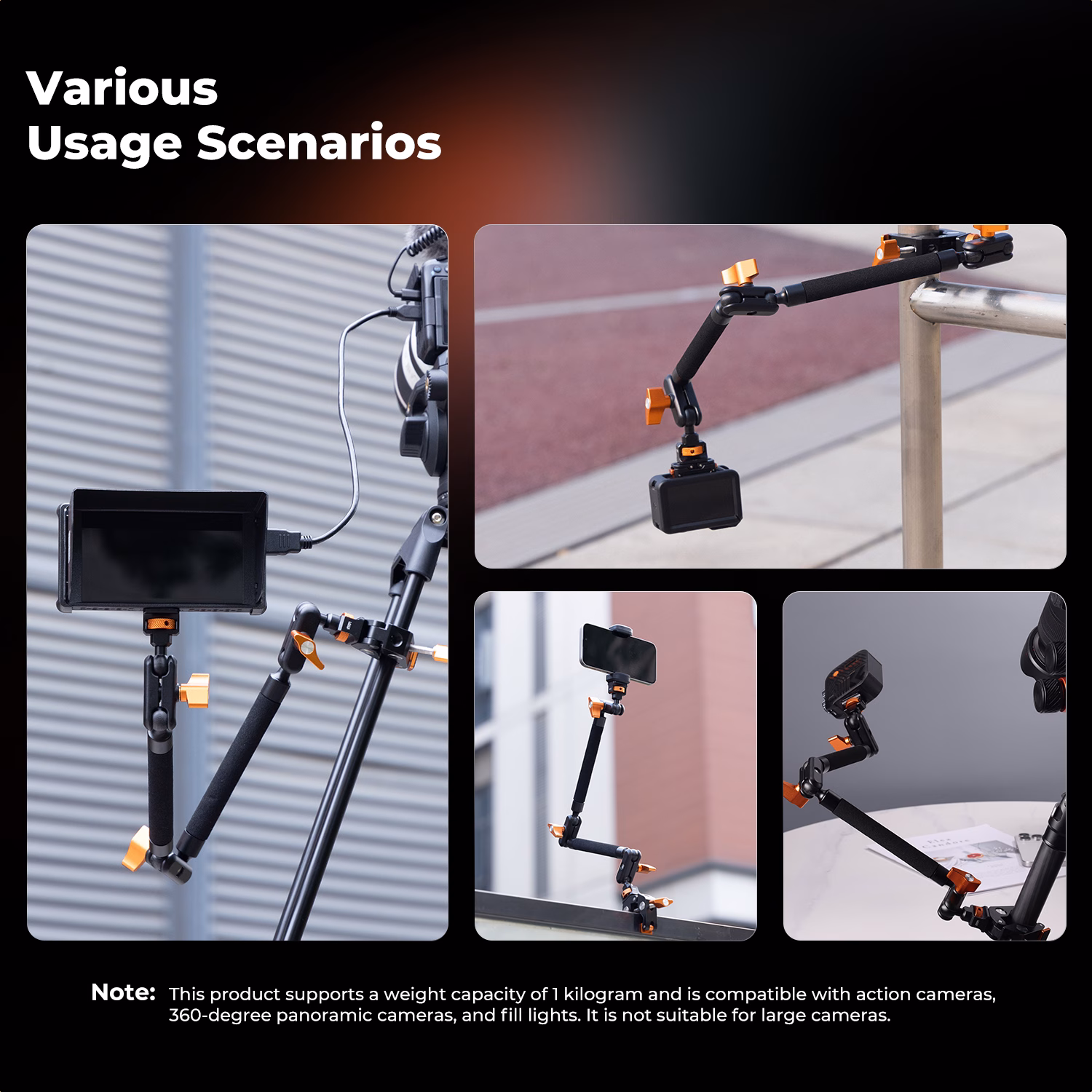 K&F Magic Arm 22 Inch with Super Crab Clamp and Accessories | KF31.201 - Image 8