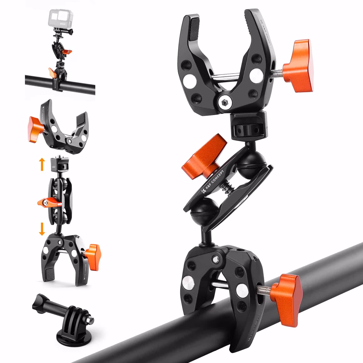 K&F Magic Arm Mini Grip with Dual Mini Super Clamp Heads | KF31.096 - Image 7
