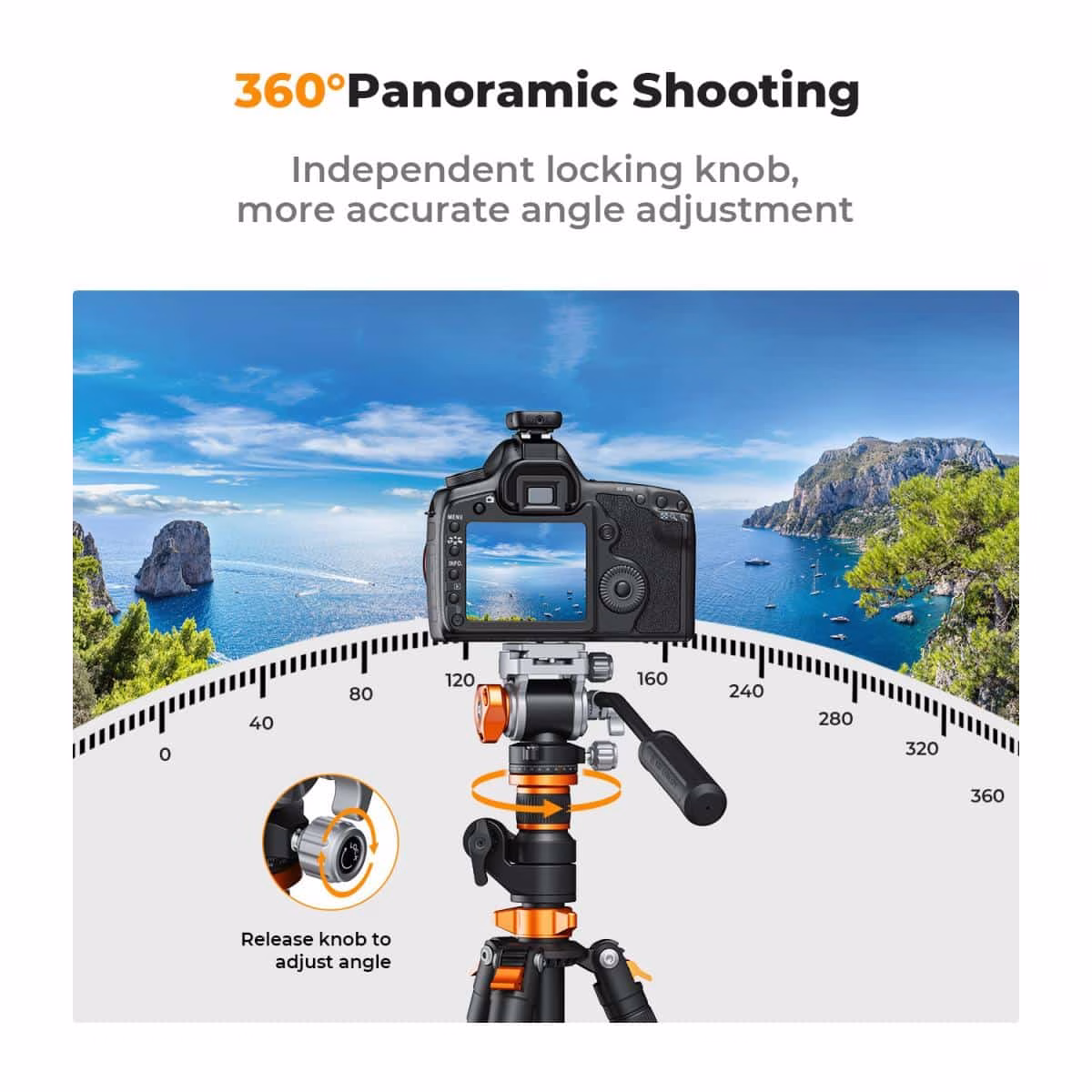 K&F Omni Fluid Video Tripod Head with a Max Load of 5kg | KF31.087 - Image 7