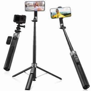 K&F Selfie Stick Tripod with Magnetic Quick-Mount any Phone | KF15.0015