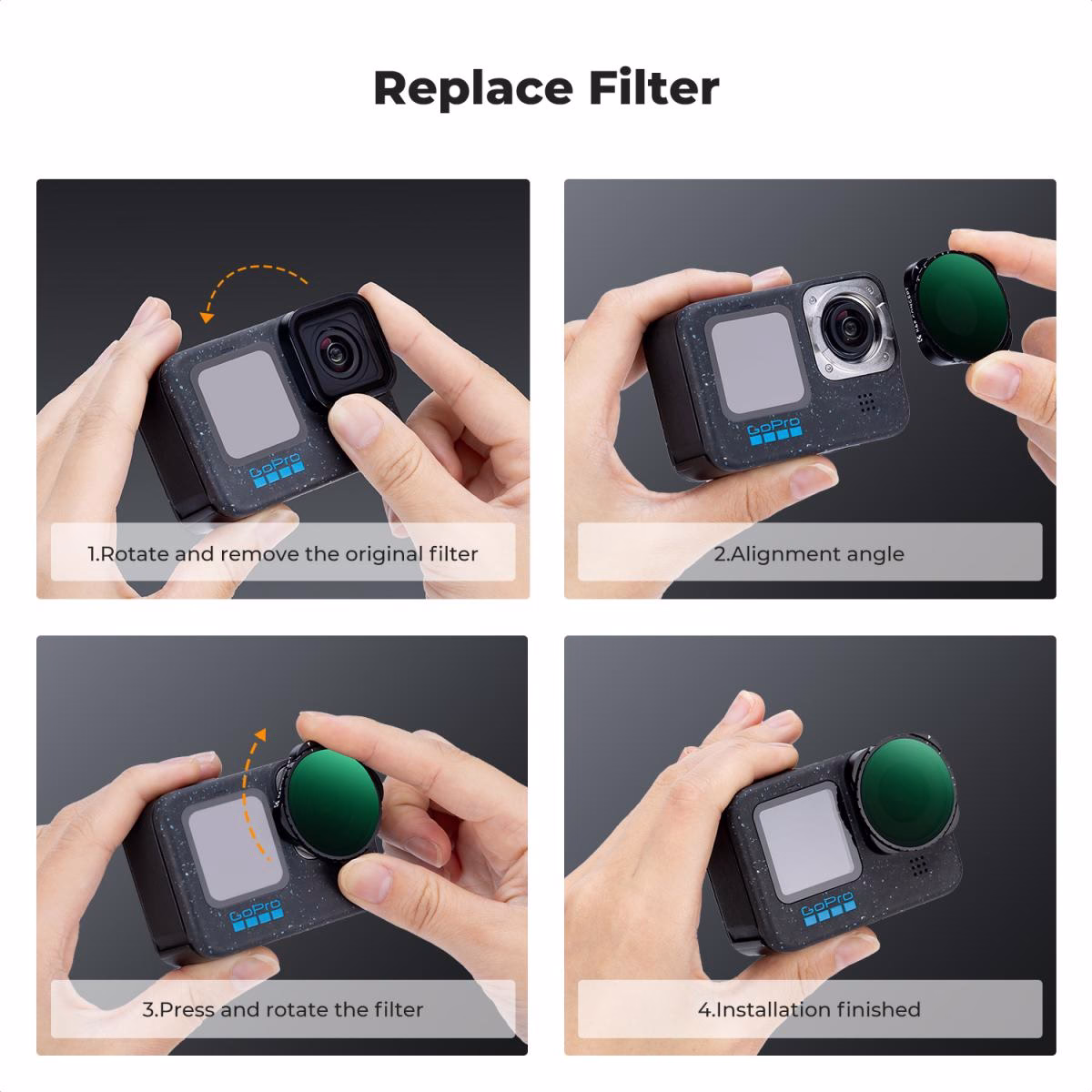 K&F Variable ND2-32 Filter for GoPro Hero 9-13 Nano-X Series | KF01.1870 - Image 6
